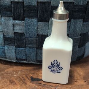 Vintage Blue Cornflower Glass Oil Vinegar Dispenser Cruet Van Pak Canada